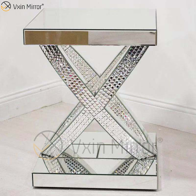 Mesa auxiliar moderna, muebles con espejo, mesa auxiliar, pasillo de Hotel, mesa de consola con espejo para muebles de sala de estar, WXF-295