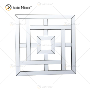 Espejo decorativo de pared con espejo cuadrado con borde biselado Espejos de pared modernos de moda WXM-1096