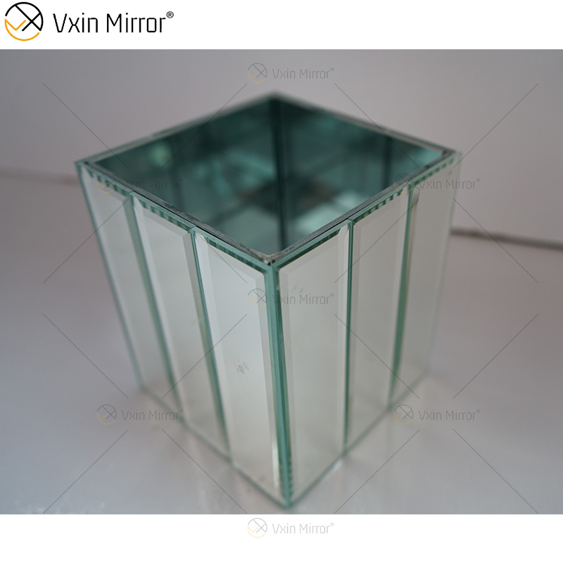 WXMV-001 Florero con espejo Cristal de plata Impresionante Florero decorativo Flor de lujo para la decoración del hogar No puede contener agua
