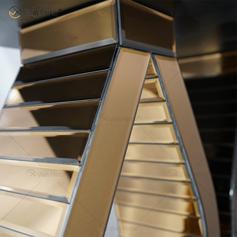 WXF-129 Mesa de consola de espejo de muebles simples geométricos prismáticos modernos