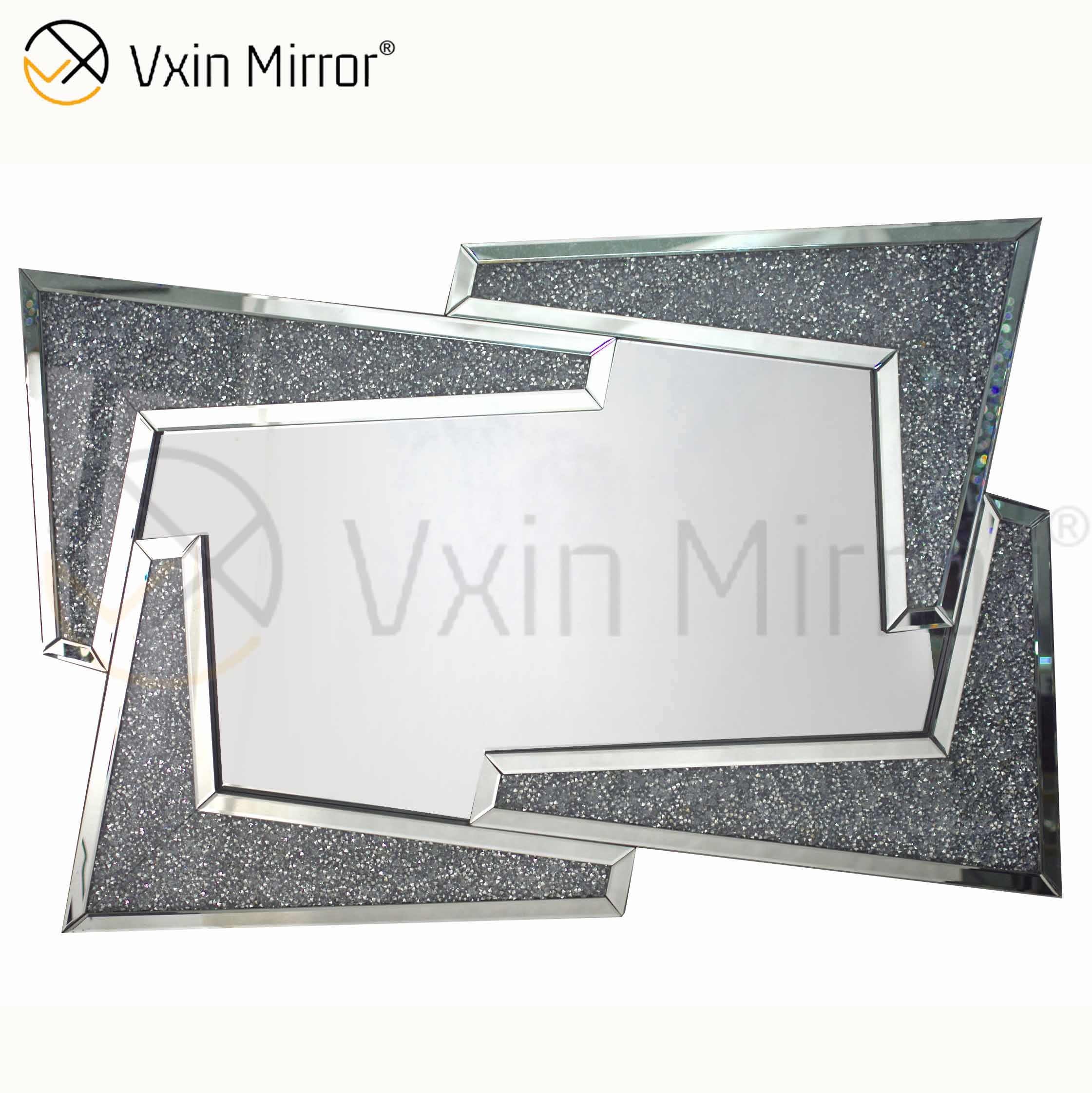 Buen proveedor Vxin Home Decor V Silver Furniture Modern Crush Diamond Consola con espejo moderno