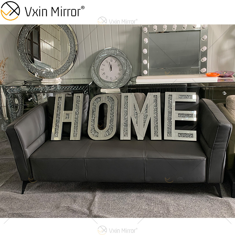 AMOR Y HOGAR Decoración de la casa dulce y encantadora Espejos Morden Wall Diamond Decor