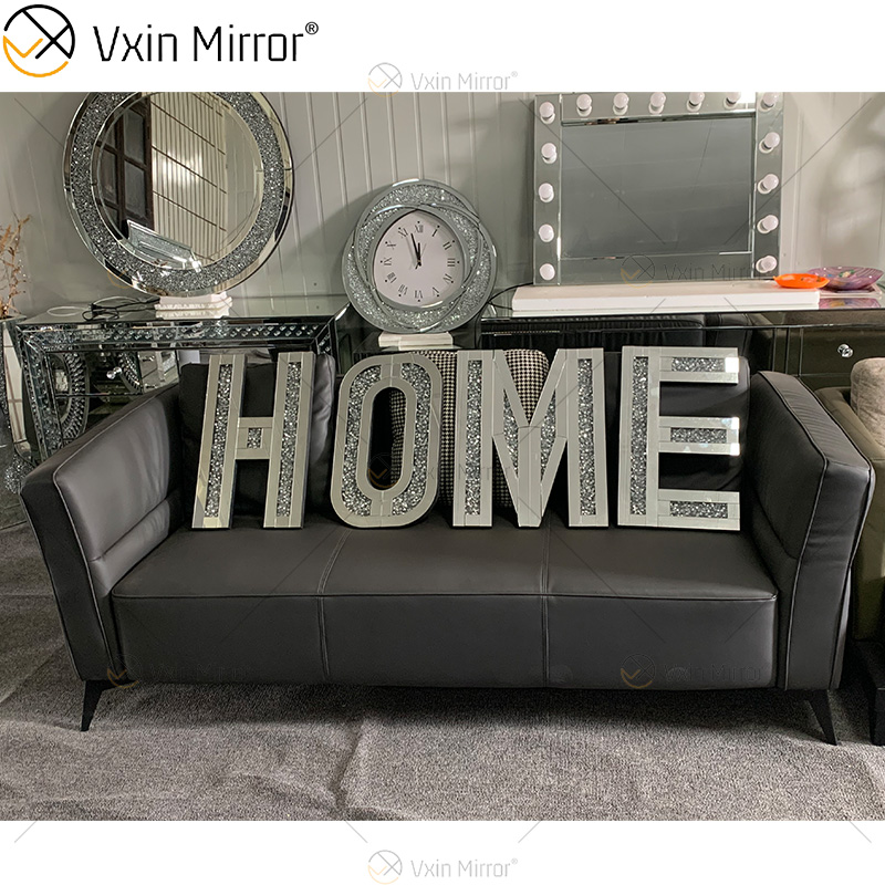 AMOR Y HOGAR Decoración de la casa dulce y encantadora Espejos Morden Wall Diamond Decor