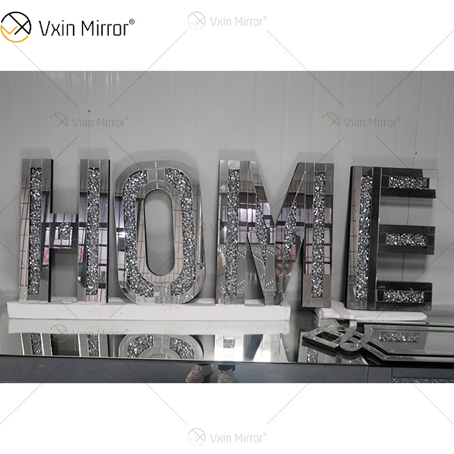 AMOR Y HOGAR Decoración de la casa dulce y encantadora Espejos Morden Wall Diamond Decor