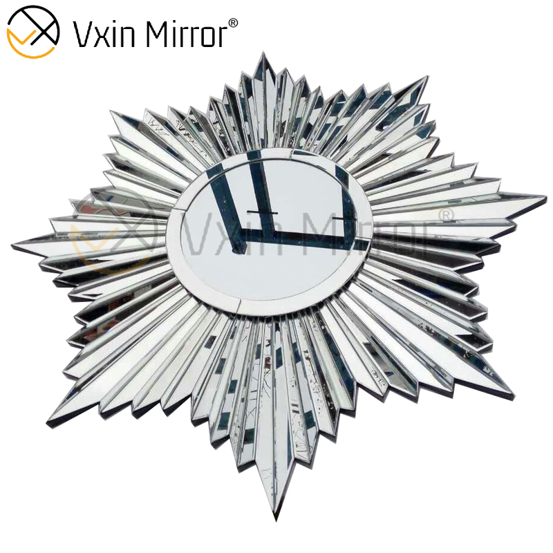Fancy 3D Wall Decorate WXM-1652 Espejo elegante plateado para colgar en la pared