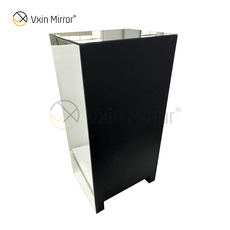 Vxin Mirror Silver Crushed WXWF-707 Diamon Nightstand Bevel Mesita de noche con 5 cajones Mesita de noche con espejo