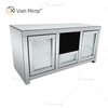 Gran oferta 2019, muebles de plata con diamantes de cristal, soportes para gabinete de TV, 1 cajón, 2 puertas