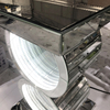 Mesa plateada LED 3d Mesa de centro Iluminada Infinito Espejo Túnel Brillo Espejo en forma de O Consola Mesa Mesa auxiliar WXF-290