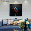 Espejo de marco de aluminio de lujo, arte de pared, pintura de porcelana de cristal, Fondo de sofá, pintura colgante de pared, decoración de sala de estar