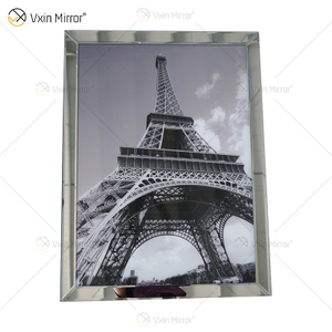 VXin WXPP-21 decoración del hogar marco de vidrio espejo Torre Eiffel arte cristal porcelana pintura espejo pared arte