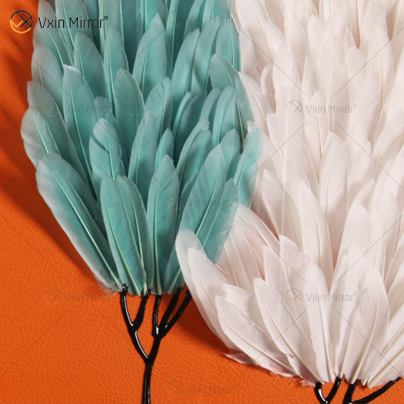 La pintura de mariposa Vxin WXPA-004 más nueva para la decoración del hogar arte de la pared cuadro colgante de plumas de Metal para el juego de sala de estar a la venta