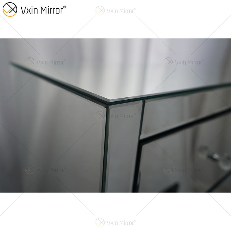 Estante de almacenamiento, estante montado en la pared con cajón, espejo, mesitas de noche, mesita de noche, venta al por mayor, mesita de noche con espejo duradero