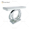 Directo de fábrica Diseño OO espejado para sala de estar con mesa de consola de diamante triturado Mesa de pasillo para tienda de hotel en casa