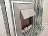 Decoración moderna para el hogar Salón Espejo Chimenea Sparkle Diamond Crush Muebles con espejo Chimenea eléctrica WXWF-044