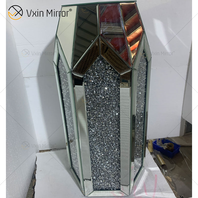 Sofás de mesita de noche con espejo moderno personalizado, mesas laterales para muebles para el hogar WXF-2129