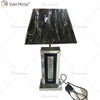 Fuente de fábrica WXTL-143 Lámpara de mesa con marco negro plateado moderno con pantalla para lámpara de espejo de dormitorio