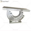 Mesa de consola de vidrio semicircular a cuadros elegante WXF-542 de alta calidad multicolor