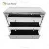 Home Decor WXF-856 Gabinete de armario con espejo de diamante triturado plateado con cajones Muti