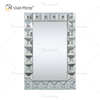 Decoración para el hogar WXM-1007 Espejo de pared plateado de cristal rectangular moderno