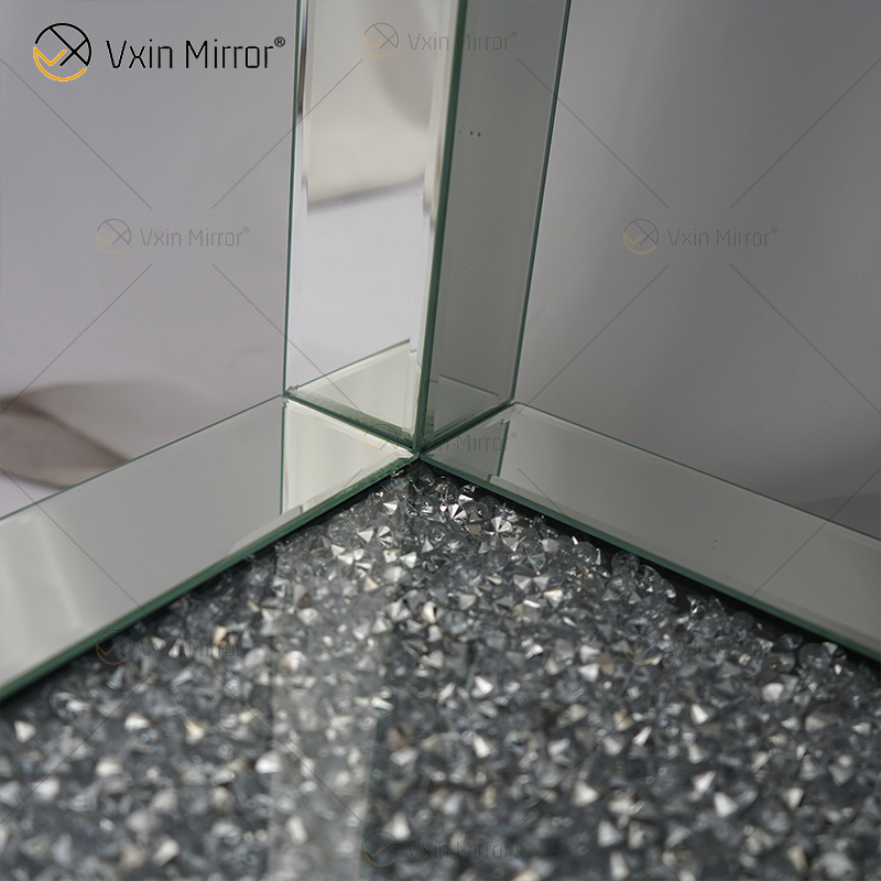 Vxin Mirrored Furniture WXF-117-2 Mesa de consola moderna y elegante con diamantes crudos
