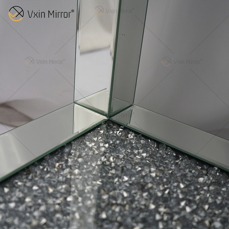 Vxin Mirrored Furniture WXF-117-2 Mesa de consola moderna y elegante con diamantes crudos