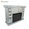 WXWF-1107 Chimenea eléctrica independiente de vidrio liso con espejo y control remoto