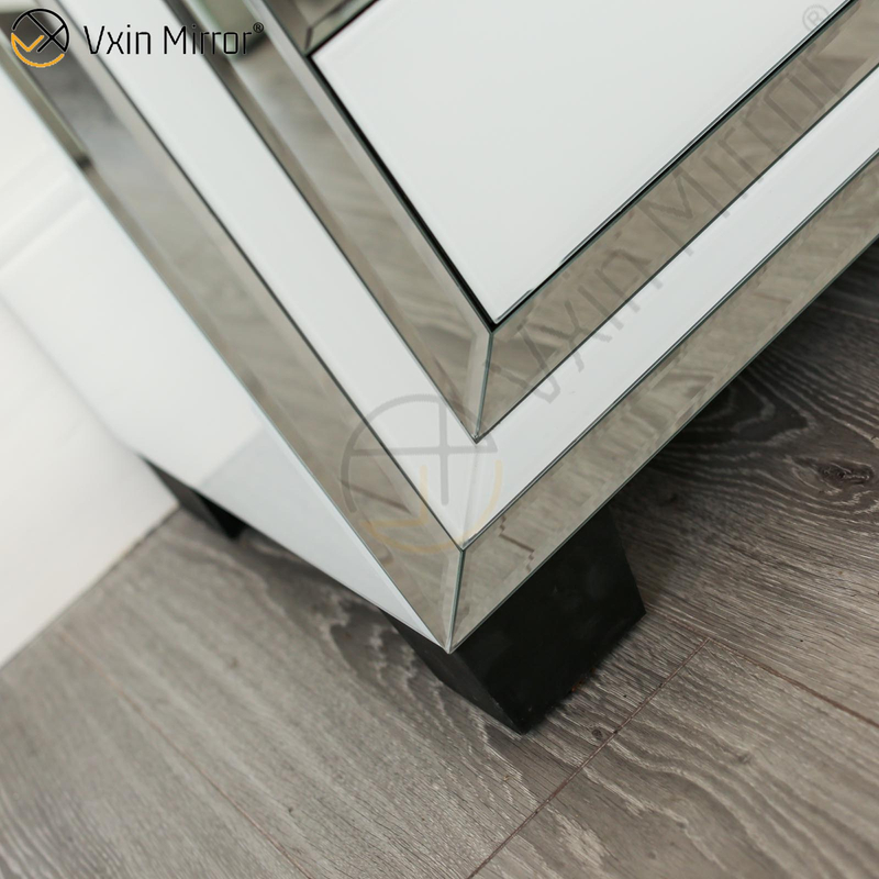 Vxin Mirror WXWF-790 Mueble Moderno Blanco Plata Vidrio TV Gabinete Soportes