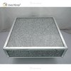 Mesa personalizada WXF-141 Mesa de centro de espejo de plata hecha en casa con diamante triturado