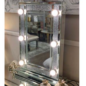 Venetian Dressing Styles VXin WXDL-103 Juego de tocador con espejo brillante de Hollywood con 3 bombillas de colores