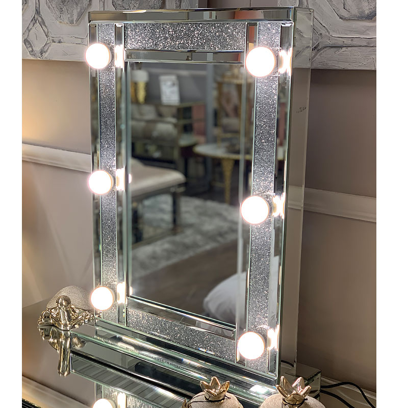 Venetian Dressing Styles VXin WXDL-103 Juego de tocador con espejo brillante de Hollywood con 3 bombillas de colores