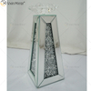 Nombre personalizable Moderno Elegante WXCH-075 Silver Crystal Mirrorr Portavelas para boda en casa