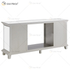 Muebles de Berlín adornados WXF-415 champán plata espejo chimenea soportes de TV gabinete con inserto de viento caliente 2 tipos