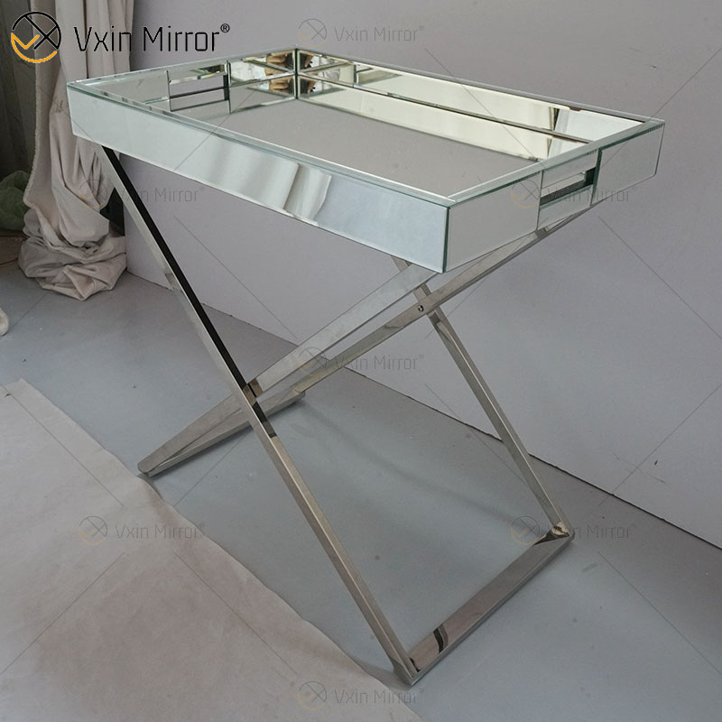WXMF-39 Coffee Crushed Diamond Sparkly Mesa auxiliar para sala de estar