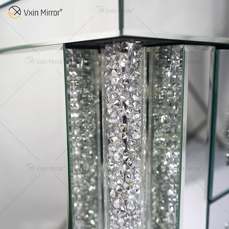 Vxin Mirror WXWF-144 Mueble con espejo Mesita de noche con espejo Mesita de noche con 2 cajones