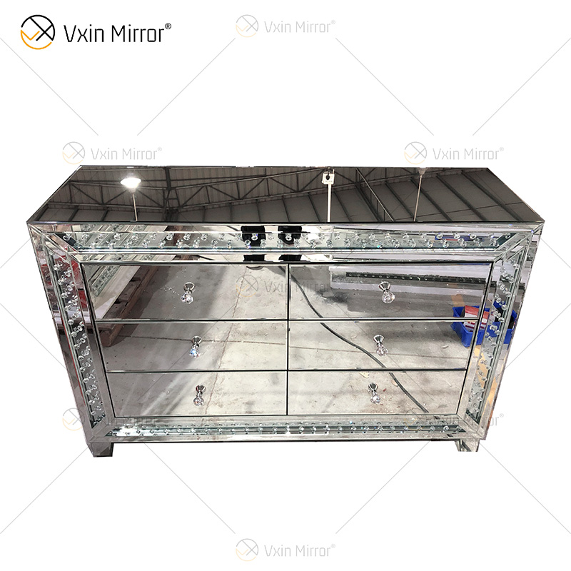 Venta caliente Nuevo diseño WXF-2139 LED Octagonal Simple Moda Maquillaje Espejo Gabinete Partido LED