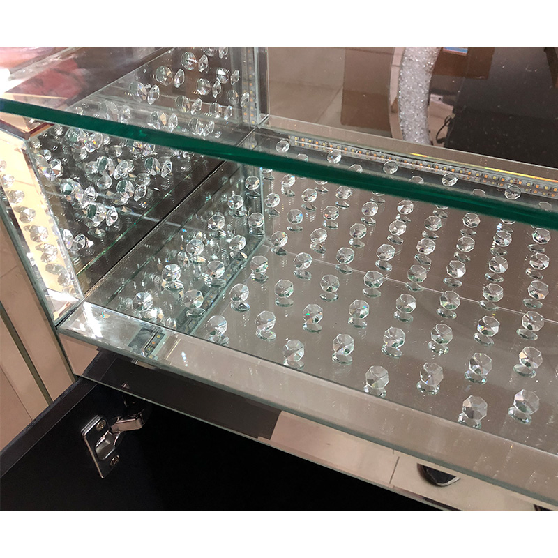 Diseño LED WXF-2124 Granos octogonales Moda Maquillaje Espejo Gabinete Partido Espejo LED Enchufe personalizado