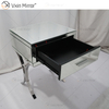 Vanity Modern WXF-218 Muebles de dormitorio plateados Mesita de noche con espejo de cristal con cajón Mesita de noche moderna