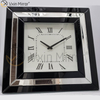 Reloj de pared cuadrado con espejo plateado de suministro de China al por mayor