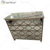 Moderna y contemporánea Elkton 3 - Cajonera decorativa con espejo Mesita de noche con 4 cajones Mesa de noche con espejo WXF-672