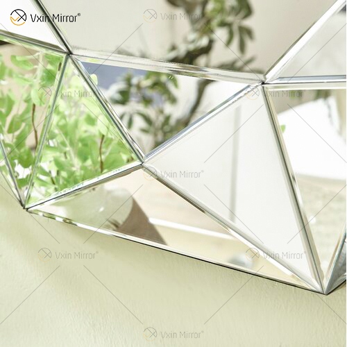 VXin Mirror WXM-1719 Moden Silver Glass 3D Decorativo Espejo de pared Decoración para el hogar para sala de estar Dormitorio