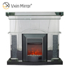 Venta superior elegante espejo Vxin WXWF-045 chimenea eléctrica de espejo de diamante triturado