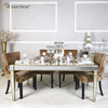 Facoty Supply Mesa de comedor Luxury WXF-0309 Marco de oro puro Mesa de comedor con espejo hecha en casa