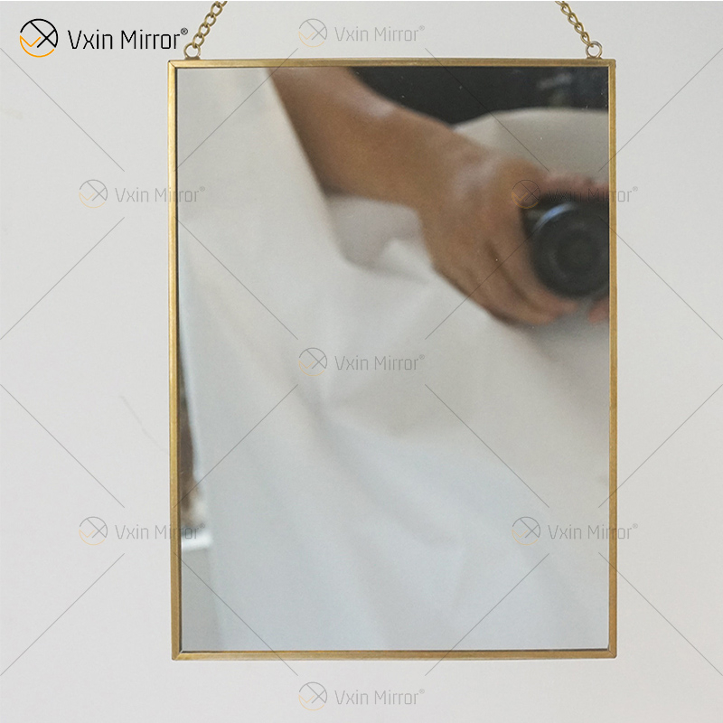 Golden Vxin Decoración de pared única Marco de metal dorado Espejos decorativos Espejo de pared simple y elegante de lujo
