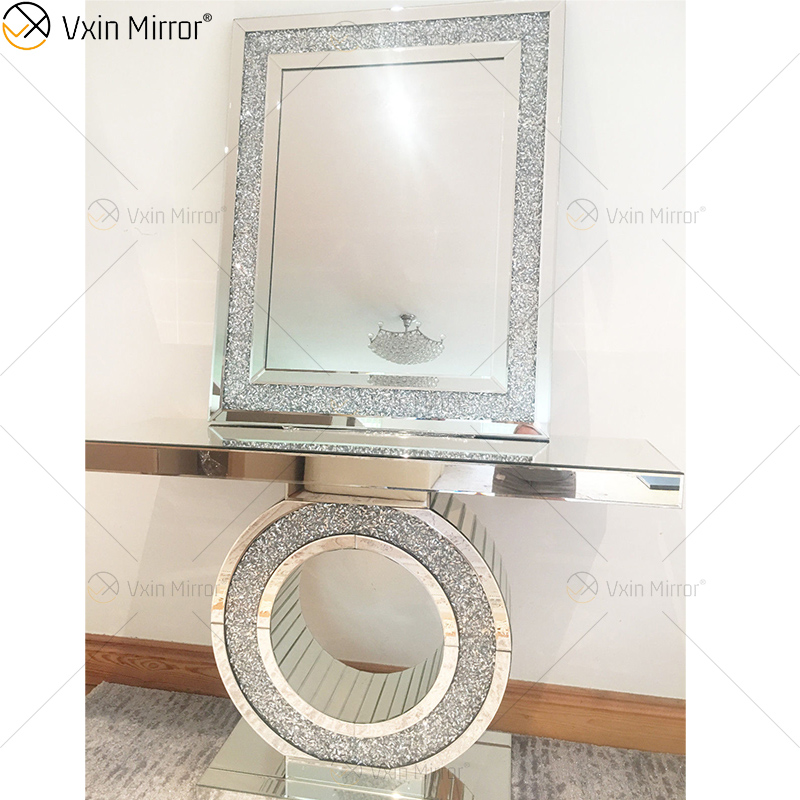 Vxin Furniture Modern French Elegant Silver Mirror Consola Mesa Mesa Muebles