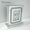 Reloj de mesa rectangular con espejo plateado cristalino WXMC-080 de nuevo diseño de fábrica