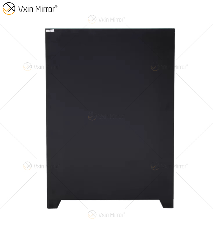 Vxin Crystal Decor WXF-746 Mesita de noche plateada de cristal con cinco cajones para dormitorio