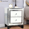 Gran oferta, muebles de cristal blanco para el hogar, 2 cajones, armario con espejo, WXF-786