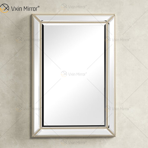 WXM-1630 de buena calidad, espejo de pared dorado champán de lujo, decoración de pared para sala de estar y dormitorio