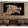 Pintura de porcelana de cristal, marco de MDF cubierto de resina, muebles, espejo decorativo, arte de pared